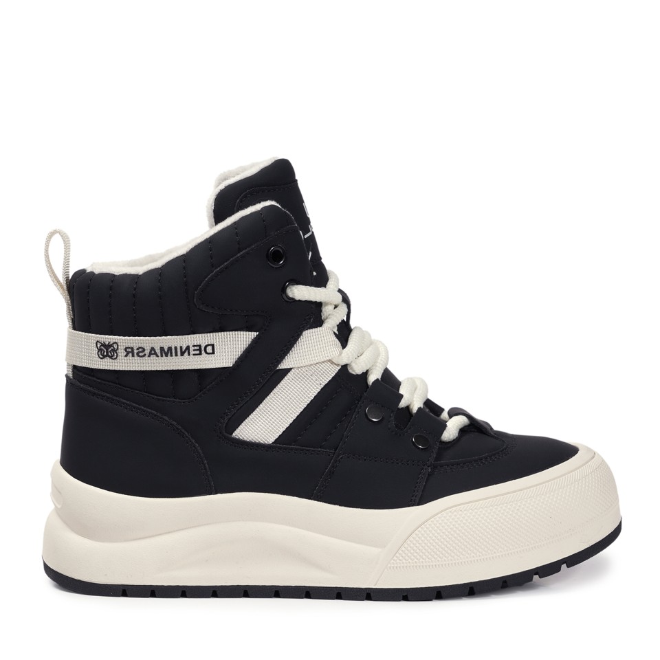 Zeytuk Siyah Sneakers Vegan Kadın Bot