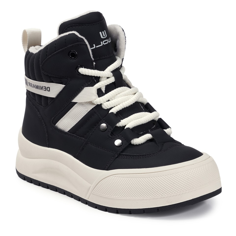 Zeytuk Siyah Sneakers Vegan Kadın Bot