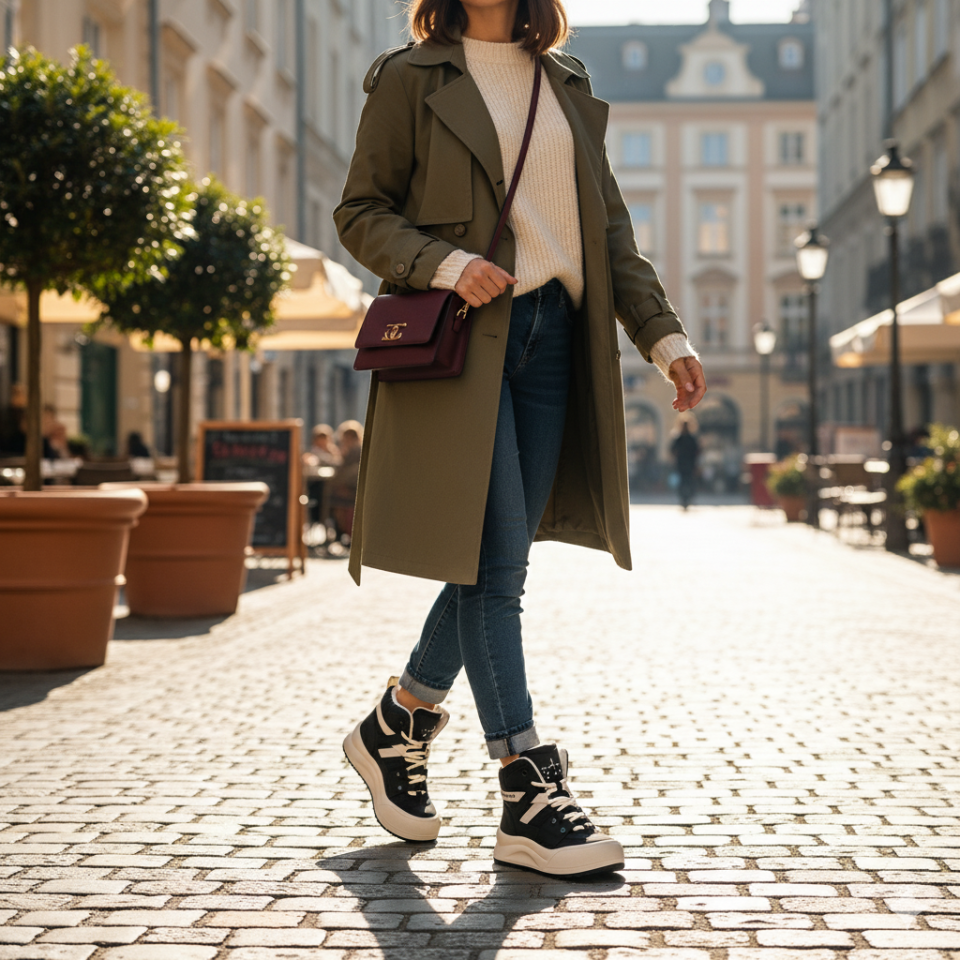 Zeytuk Siyah Sneakers Vegan Kadın Bot