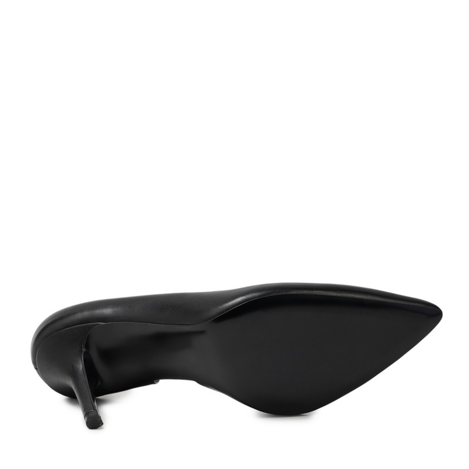 Zeytuk Siyah Stiletto Deri Kadın Ayakkabı 