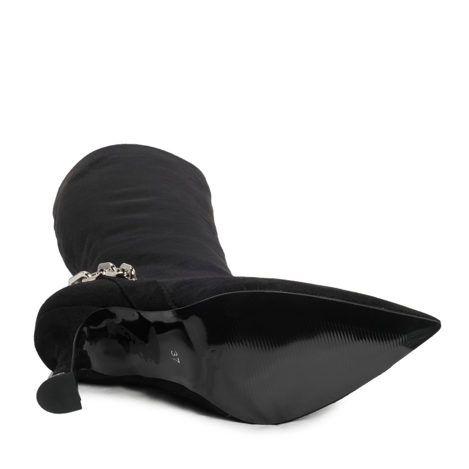 Zeytuk Siyah Süet Klasik Kadın Çizme