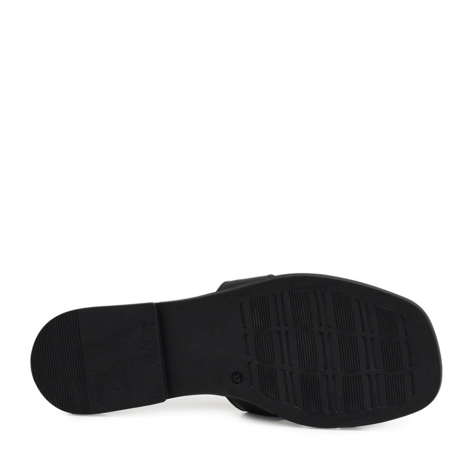 Zeytuk Siyah Terlik Deri Kadın Terlik 