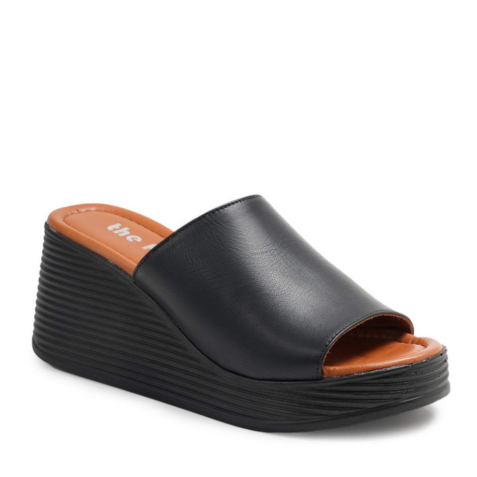 Zeytuk Siyah Terlik Deri Kadın Terlik 