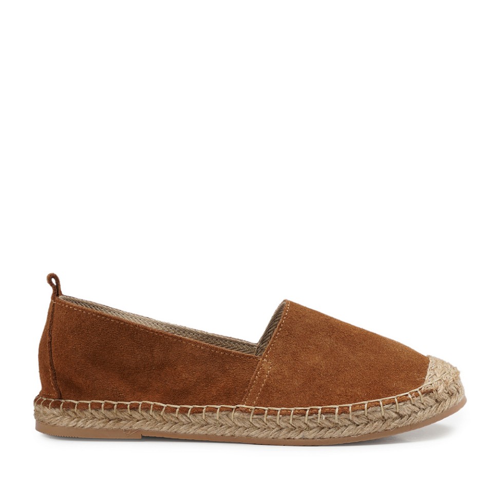 Zeytuk Taba Espadril Süet Kadın Ayakkabı