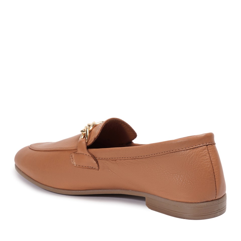 Zeytuk Taba Loafer Hakiki Deri Kadın Ayakkabı