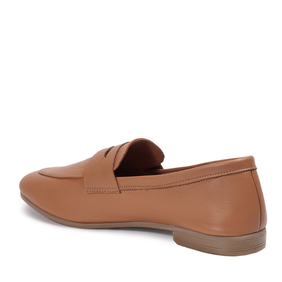 Zeytuk Taba Loafer Hakiki Deri Kadın Ayakkabı