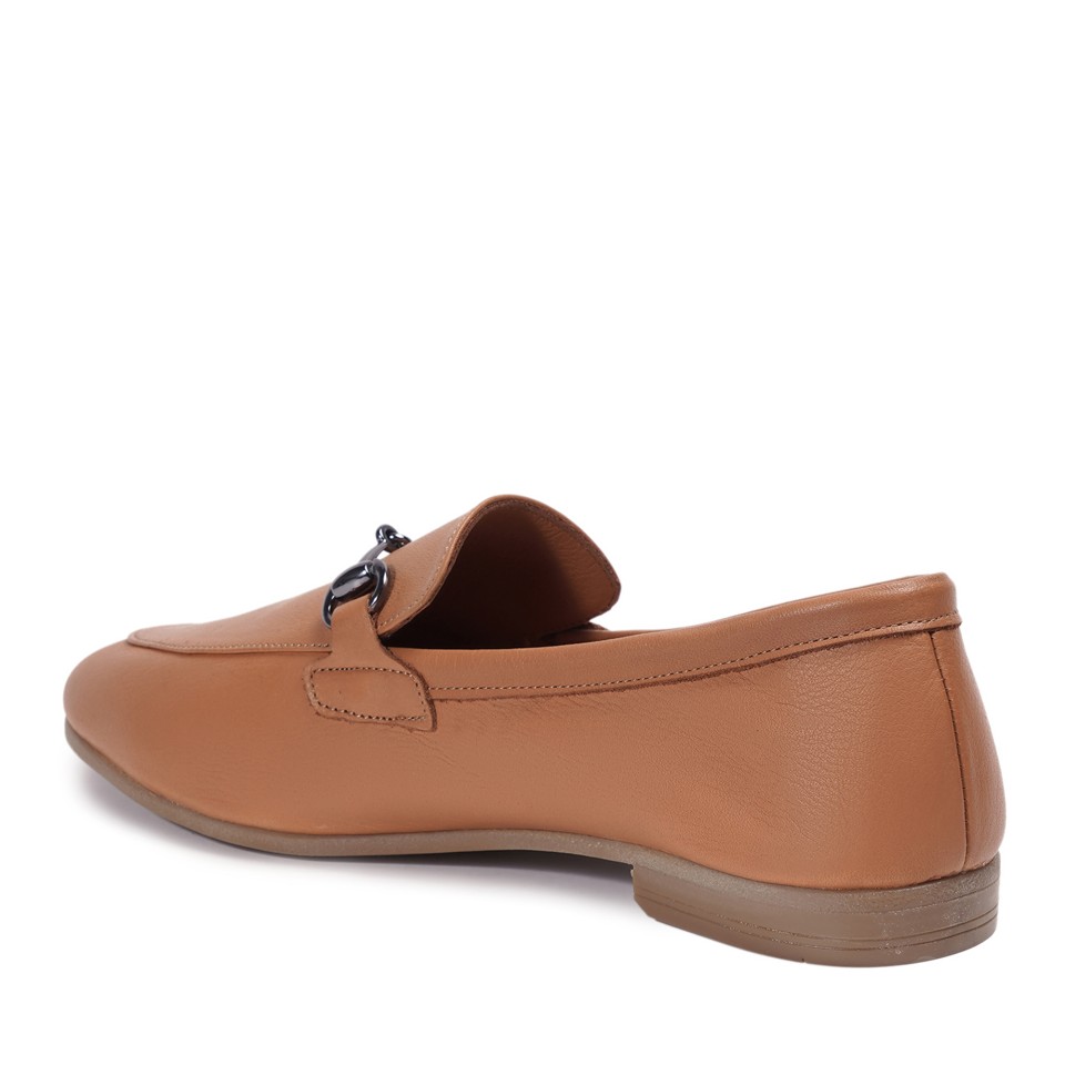 Zeytuk Taba Loafer Hakiki Deri Kadın Ayakkabı