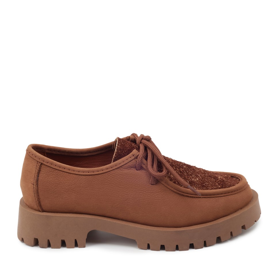 Zeytuk Taba Nubuk Loafer Kadın Ayakkabı