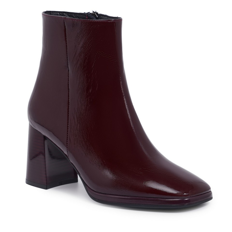 Zeytuk Topuklu Rugan Bordo Kadın Bot