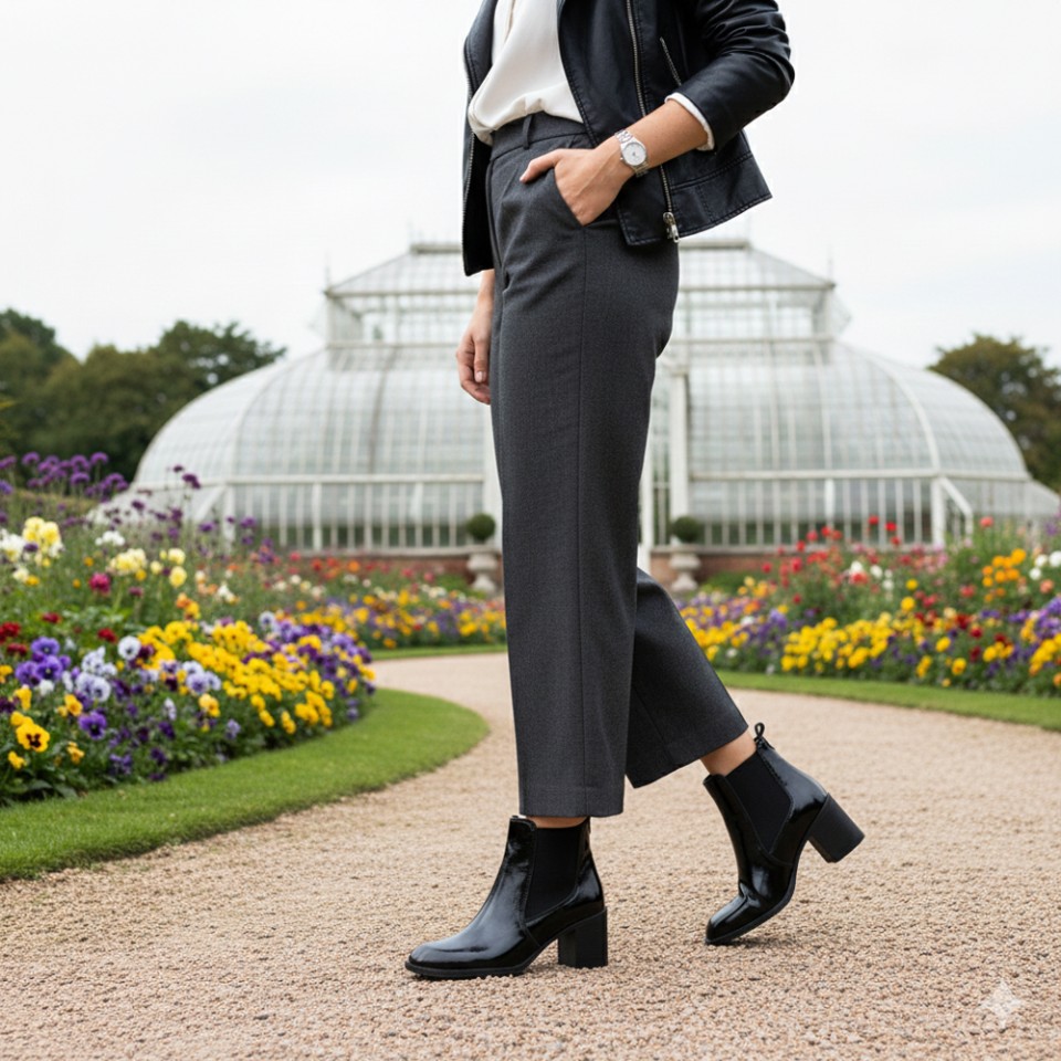 Zeytuk Topuklu Rugan Siyah Kadın Ayakkabı