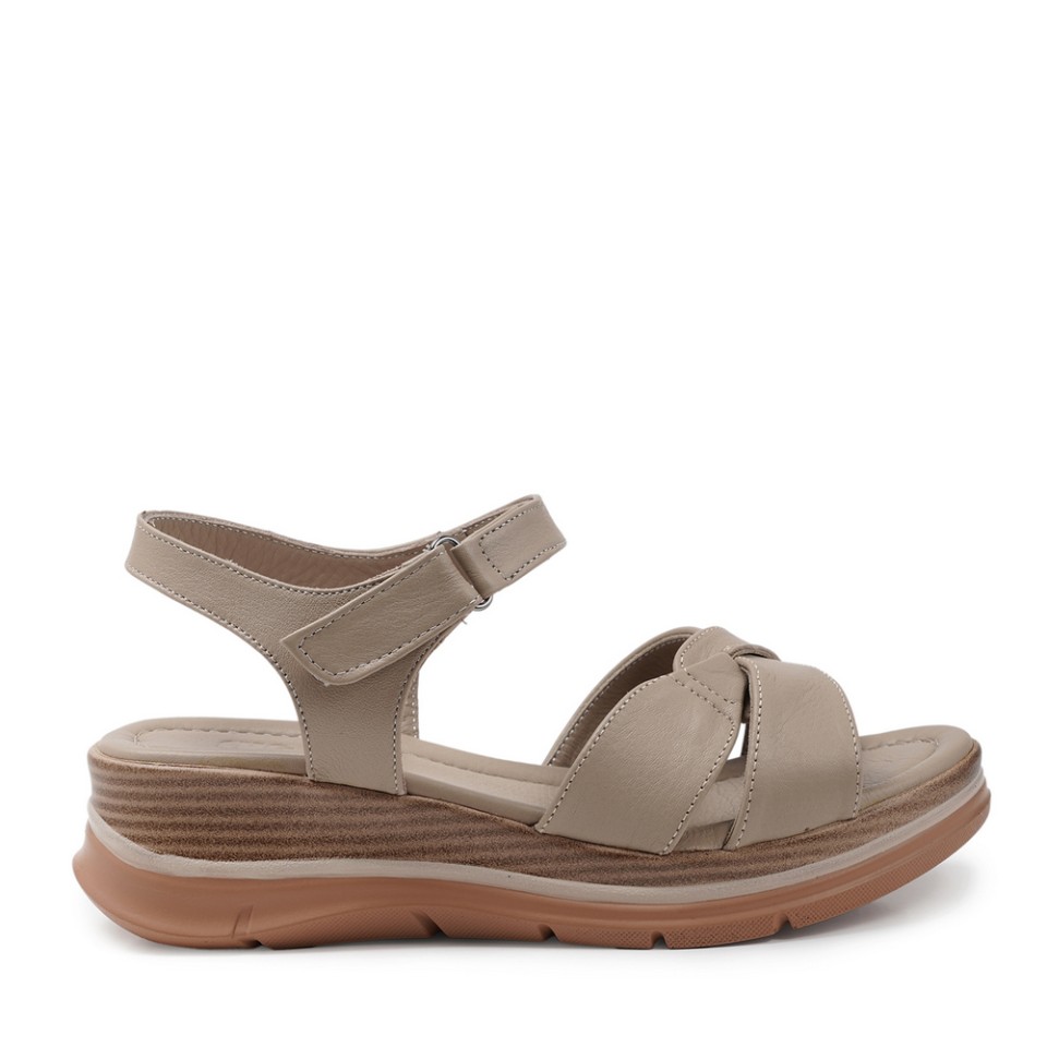 Zeytuk Vizon Hakiki Deri Kadın Sandalet