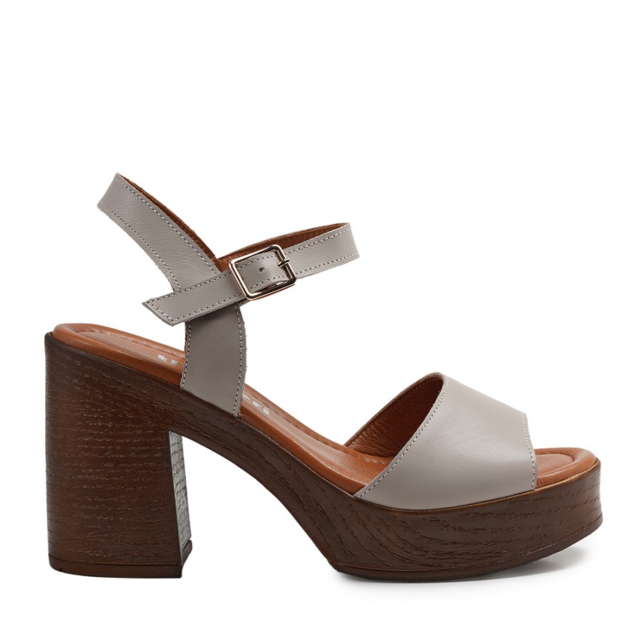 Zeytuk Vizon Hakiki Deri Kadın Sandalet  