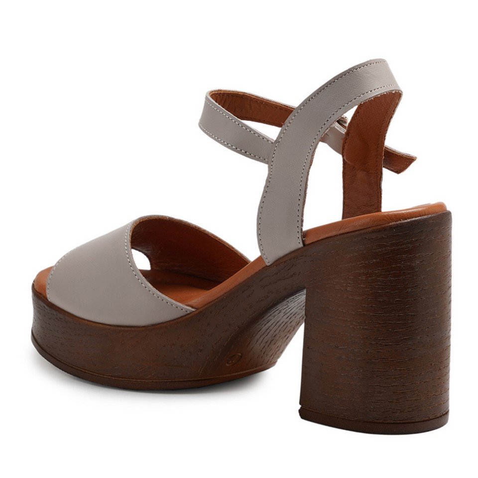 Zeytuk Vizon Hakiki Deri Kadın Sandalet  