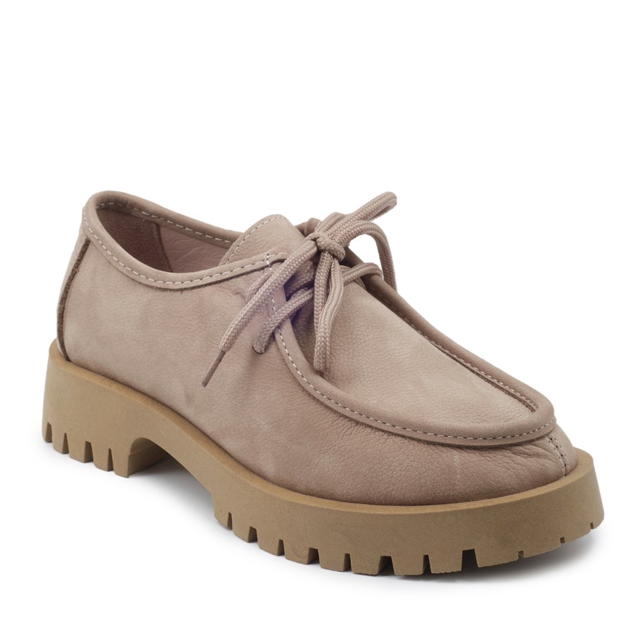 Zeytuk Vizon Nubuk Loafer Kadın Ayakkabı