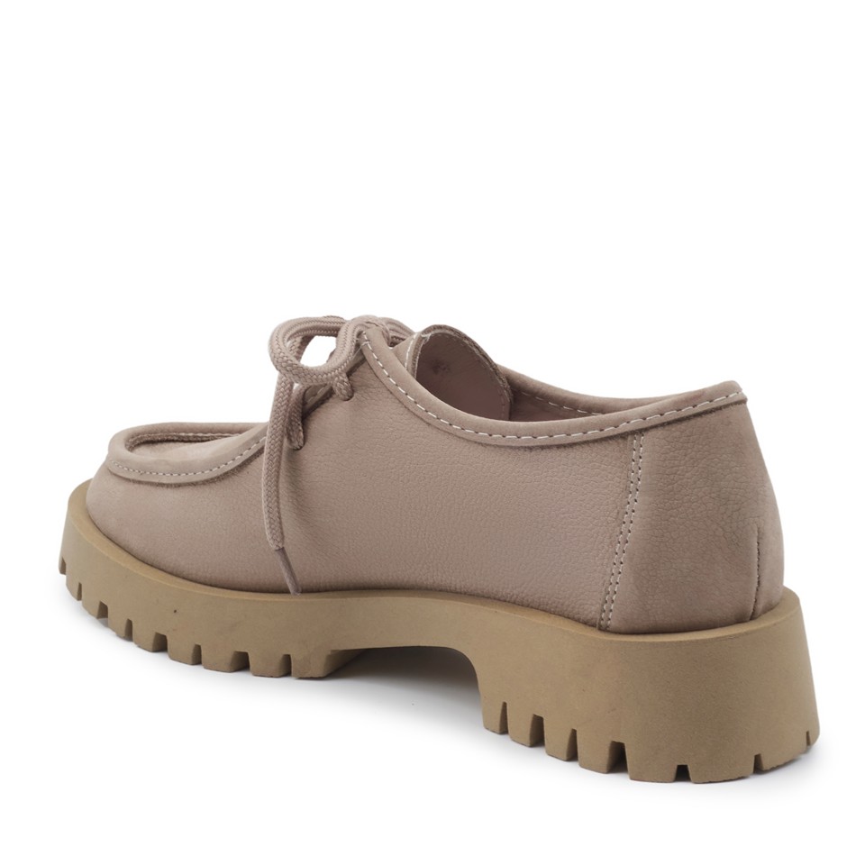 Zeytuk Vizon Nubuk Loafer Kadın Ayakkabı