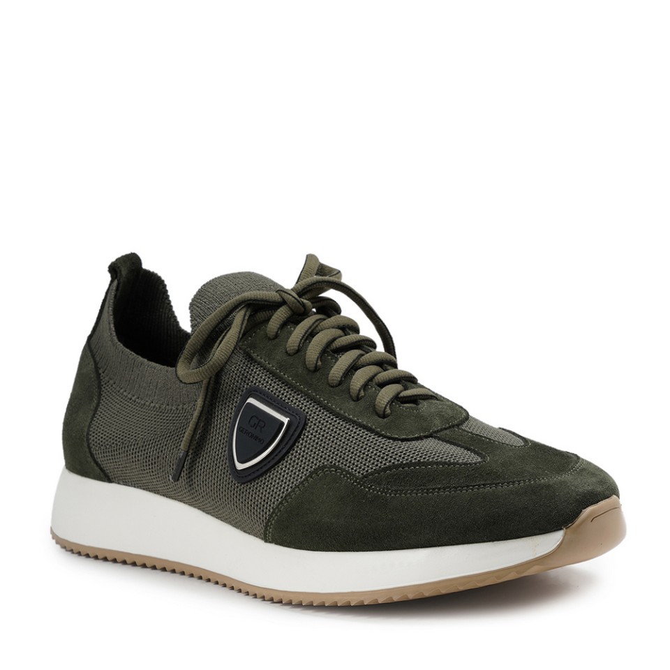 Zeytuk Yeşil Tekstil-Süet Erkek Sneakers  